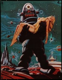 9g248 FORBIDDEN PLANET 17x22 special poster 1978 Robby the Robot by Vincent Di Fate for Cinefantastique!