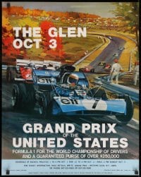 9g254 GRAND PRIX OF THE UNITED STATES 22x28 special poster 1971 cool racing art by Michael Turner!
