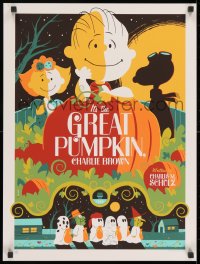9g002 IT'S THE GREAT PUMPKIN, CHARLIE BROWN signed #228/280 18x24 art print 2011 by Tom Whalen!