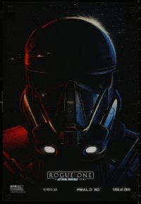 9g379 ROGUE ONE #1264/2000 mini poster 2016 A Star Wars Story, incredible art of Stormtrooper!