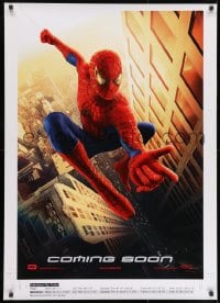 9g306 SPIDER-MAN printer's test 28x39 special poster 2002 art and info for int'l bus shelter!