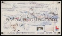 9g309 STAR TREK: THE NEXT GENERATION 13x22 special poster 1996 Enterprise, art by Bruce Morser!