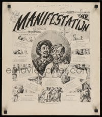 9g322 UNE MANIFESTATION 17x19 special poster 1900s Octave Pradels & Leo Dihaisne!