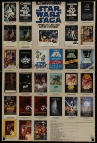 9g930 STAR WARS CHECKLIST 2-sided Kilian 1sh 1985 great images of U.S. posters!