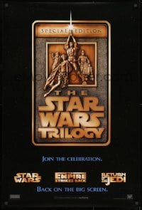9g932 STAR WARS TRILOGY style A revised int'l DS 1sh 1997 George Lucas, Empire Strikes Back, Return of the Jedi!