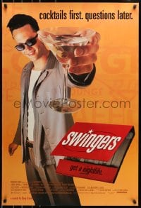 9g943 SWINGERS 1sh 1996 partying Vince Vaughn with giant martini, directed by Doug Liman!