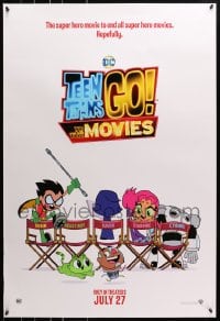 9g948 TEEN TITANS GO! TO THE MOVIES teaser DS 1sh 2018 hero movie to end all super hero movies!