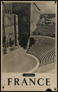 9g070 FRANCE Le Theatre Antique D'orange style 25x39 French travel poster 1950s great images!