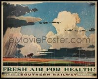 9g458 SOUTHERN RAILWAY 19x24 English commercial poster 1975 fresh air for health, art by Tripp!