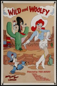9g985 WILD & WOOLFY Kilian 1sh R1990 Droopy western cartoon, great artwork of wolf & sexy cowgirl!