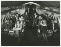 9h127 AIRPORT candid 7.25x9.5 still 1970 Ross Hunter & director Seaton with top 12 cast in plane!