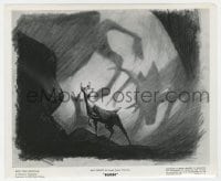 9h161 BAMBI 8.25x10 still 1942 great image of frightened deer by giant shadows, Walt Disney!