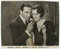 9h171 BEHIND OFFICE DOORS 7.5x9 still 1931 best portrait of Mary Astor & Ricardo Cortez w/ phone!