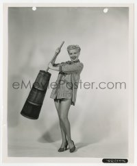 9h399 FARMER TAKES A WIFE 8.25x10 still 1953 Betty Grable with churn showing her sexy legs!