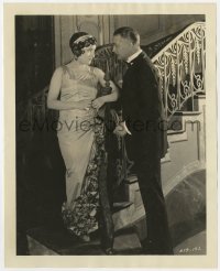 9h205 BLUEBEARD'S 8th WIFE 8x10 still 1923 Gloria Swanson standing on stairs by Huntley Gordon!