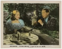 9h022 BRIDE WORE RED color 8x10 still 1937 Joan Crawford w/fan listens to Franchot Tone play flute!