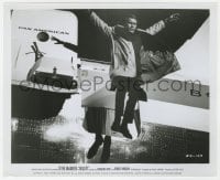 9h222 BULLITT 8.25x10 still 1968 great close up of Steve McQueen leaping from airplane door!
