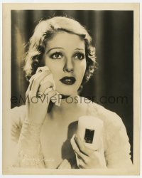 9h230 CALL OF THE WILD candid 8x10 still 1935 c/u of beautiful Loretta Young cleaning her face!