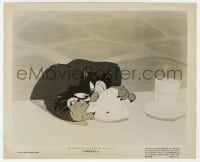 9h254 CINDERELLA 8x10.25 still 1950 Lucifer the cat catches Gus the mouse under a tea cup!