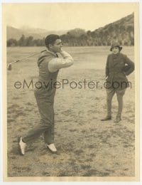 9h262 CLARK GABLE 6.5x8.5 news photo 1932 golfing with his wife on the Palm Springs desert course!