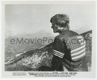 9h366 EASY RIDER 8.25x10 still 1969 iconic image of biker Peter Fonda wearing American flag jacket!