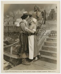 9h389 EXILE 8.25x10 still 1947 swashbuckler Douglas Fairbanks Jr. & Rita Corday about to kiss!