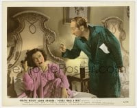 9h044 FATHER TAKES A WIFE color 8x10.25 still 1941 Gloria Swanson & Adolphe Menjou c/u arguing!