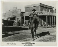 9h417 FOR A FEW DOLLARS MORE int'l 8x10 still 1965 great image of Clint Eastwood on horse in town!