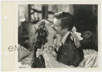 9h457 GONE WITH THE WIND 8x12 key book still 1939 romantic c/u Clark Gable kissing Vivien Leigh!
