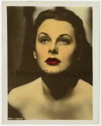 9h057 HEDY LAMARR color 8x10.25 still 1930s super close portrait with bare shoulders!