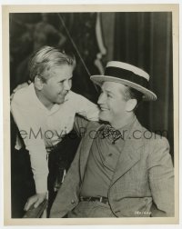 9h495 HOLLYWOOD ON PARADE candid 8x10 still 1932 smiling c/u of Jackie Cooper & Maurice Chevalier!