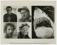 9h530 JAWS 8x10 still 1975 portraits of Bruce the shark, Roy Scheider, Shaw, Dreyfuss & Gary!