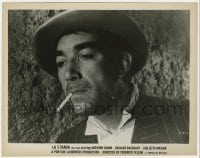 9h576 LA STRADA 8x10.25 still 1956 best close up of Anthony Quinn with cigarette in mouth, Fellini!