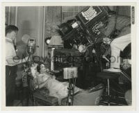 9h586 LANCER SPY candid 8.25x10 still 1937 c/u of camera filming Dolores del Rio laying on chair!