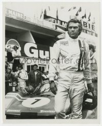 9h602 LE MANS 8x10 still 1971 race car driver Steve McQueen standing by his car in the pit!