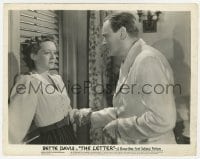 9h607 LETTER 8x10 still 1940 Herbert Marshall grabs Bette Davis, who is blocking the door!