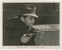 9h611 LITTLE CAESAR 8x10 still 1930 classic image of Edward G. Robinson crouching with gun!