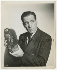 9h643 MALTESE FALCON 8.25x10 still 1941 Humphrey Bogart holding the stuff that dreams are made of!