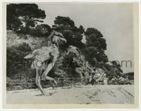 9h705 MYSTERIOUS ISLAND 8x10 still 1961 Harryhausen, FX image of giant chicken attacking girls!