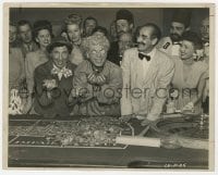 9h718 NIGHT IN CASABLANCA 8x10 still 1946 Groucho, Chico & zany Harpo Marx win big at roulette!