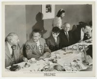 9h816 ROMAN HOLIDAY candid 8.25x10 still 1953 Audrey Hepburn having lunch with Cecil B. DeMille!
