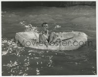 9h817 ROOM FOR ONE MORE deluxe 8x10 still 1952 great image of happy Cary Grant floating in raft!