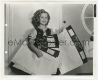 9h848 SHIRLEY TEMPLE 8.25x10 still 1937 she's holding armfuls of giant congratulatory telegrams!