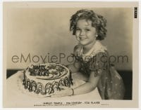 9h850 SHIRLEY TEMPLE 8x10.25 still 1935 on her 7th birthday posing by her cake with a big smile!