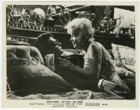 9h859 SOME LIKE IT HOT 8x10 still 1959 Marilyn Monroe tells Curtis she can teach him how to kiss!