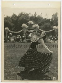 9h865 SPANISH DANCER 8x11 key book still 1923 great c/u of Pola Negri doing outdoor dance w/ fan!