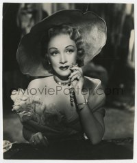 9h872 STAGE FRIGHT 7x8.5 still 1950 Marlene Dietrich in shadows with diamond necklace, Hitchcock!