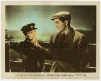 9h103 THIS ABOVE ALL color-glos 8x10 still 1942 Tyrone Power gives WAAF Joan Fontaine a light!