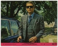 9h107 THOMAS CROWN AFFAIR 8x10 mini LC #8 1968 best close up of Steve McQueen wearing shades!