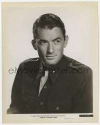 9h944 TWELVE O'CLOCK HIGH 8x10 still 1950 portrait of stern Gregory Peck as General Frank Savage!